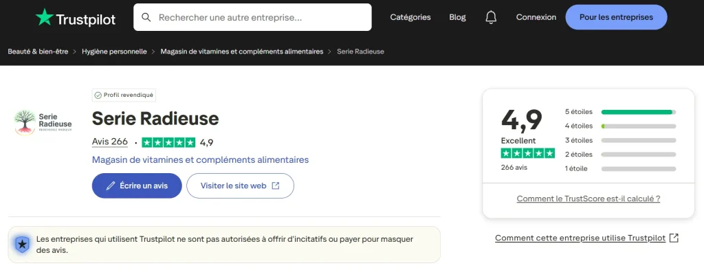 avis sur Série Radieuse favorables