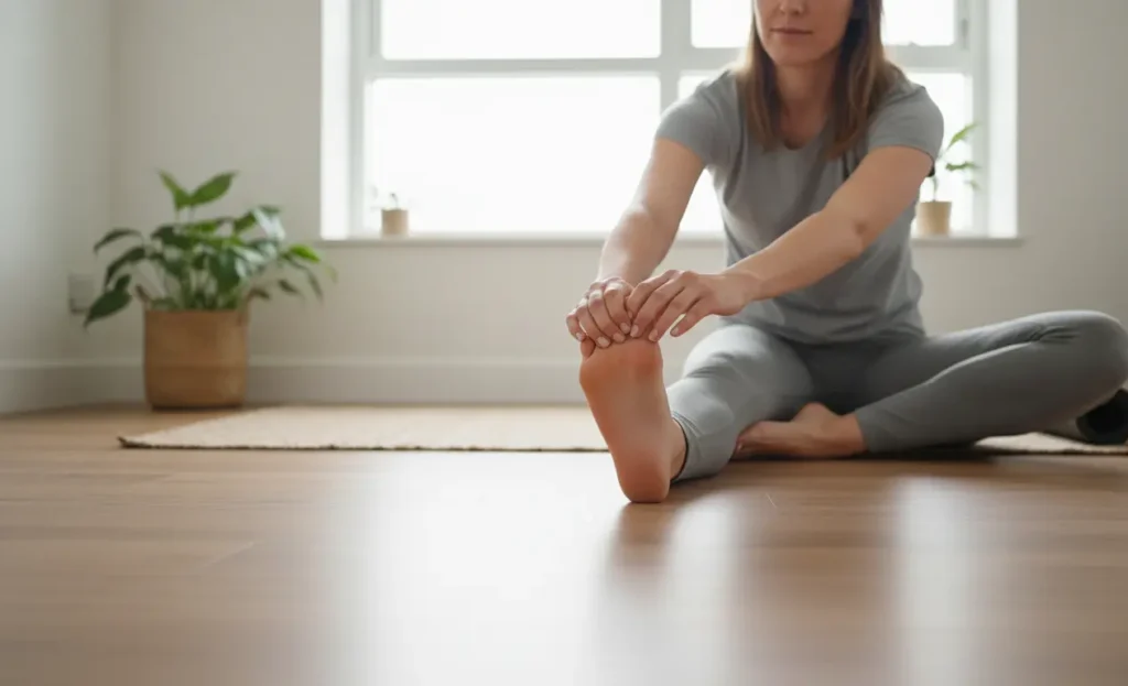 étirement passif orteils image