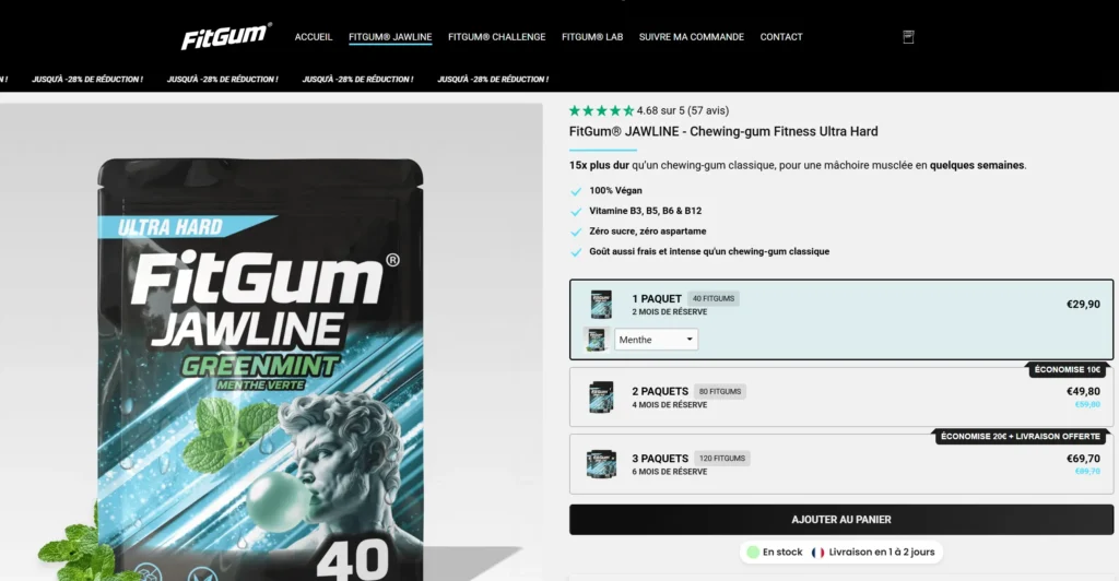 fitgum jawline produit