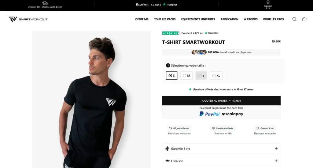 smartworkout t shirt