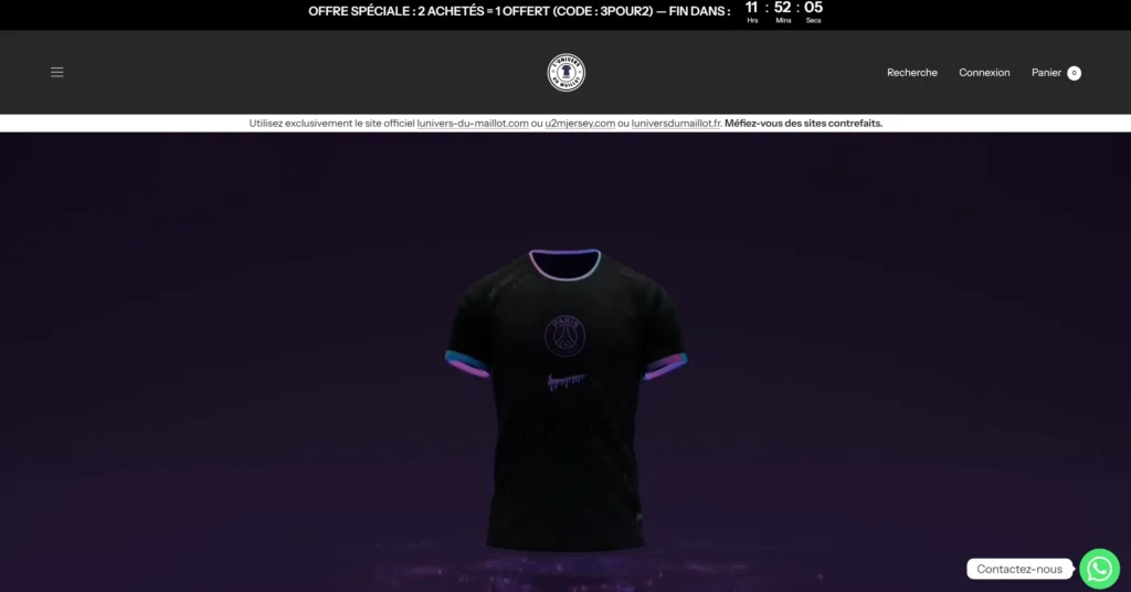 univers du maillot page site